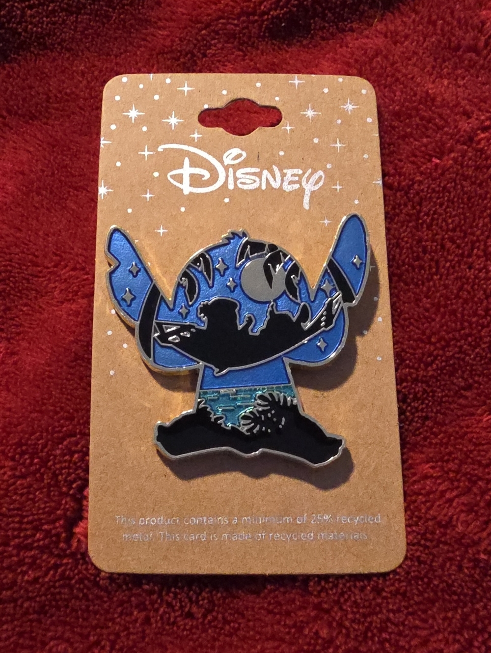 Disney Lilo & Stitch Moonlight Silhouette Enamel Pin BoxLunch Exclusive NEW
